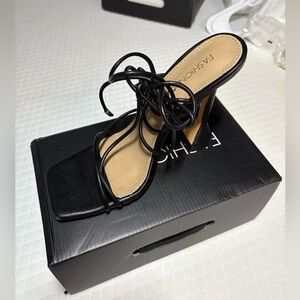 Black Women's Strappy Heels